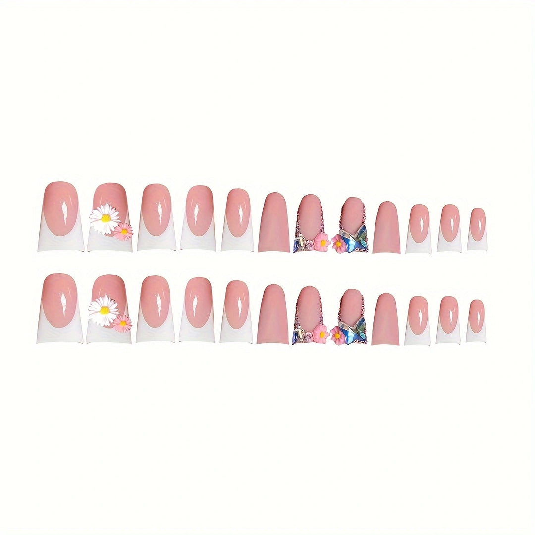 Floral-Inspired Press-On Nail Art Set Bowlift