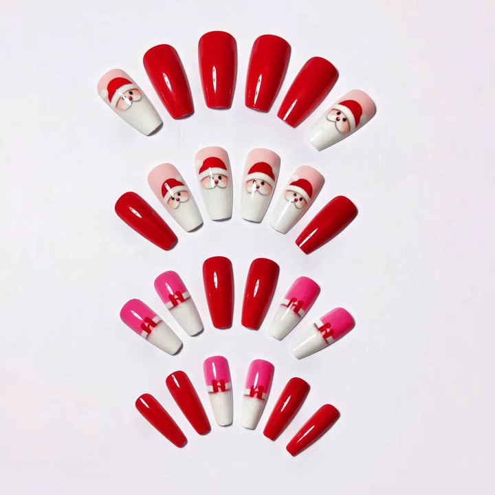 Festive artificial nails with Christmas motifs Bowlift