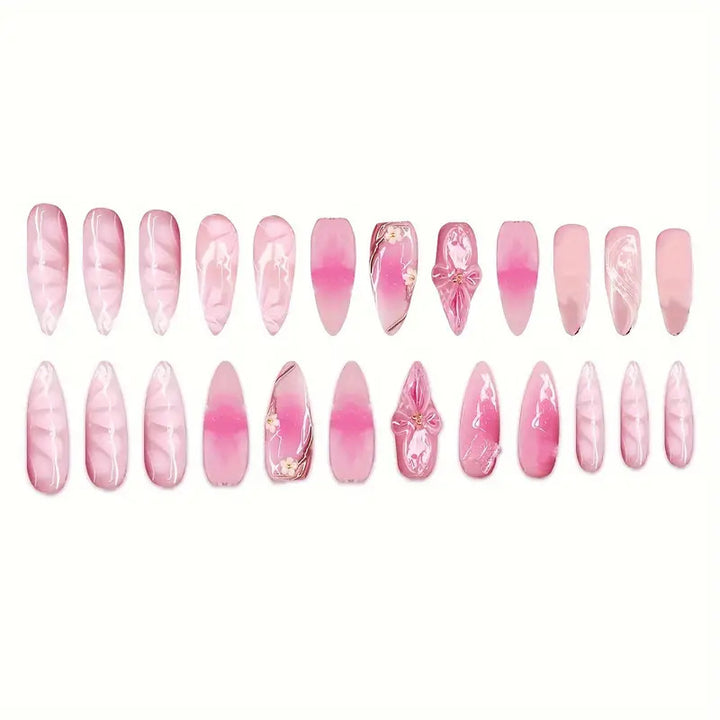 Decorative Floral Nail Art Extensions Bowlift