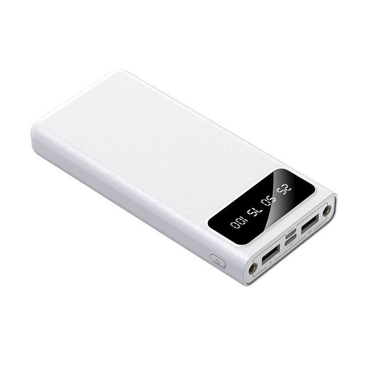 Portable power bank with intelligent LCD charge level indicator and dual USB ports Bowlift