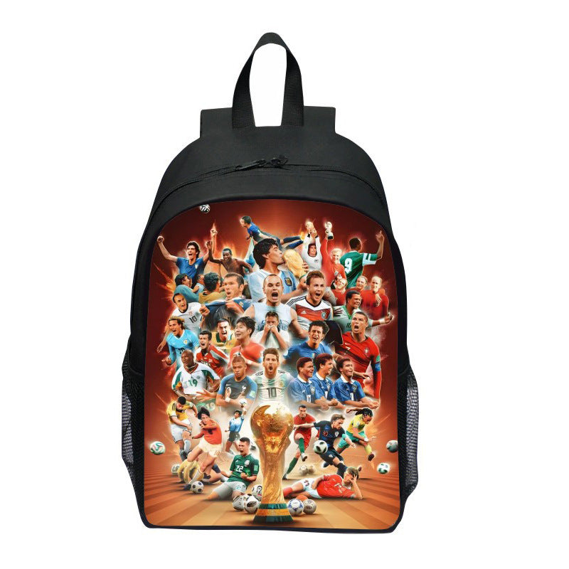 Backpack with Striking Sports Motif Bowlift