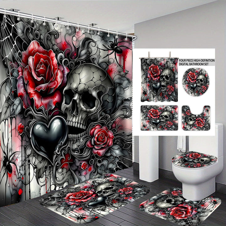 Artistic Skull Bathroom Décor Set Bowlift