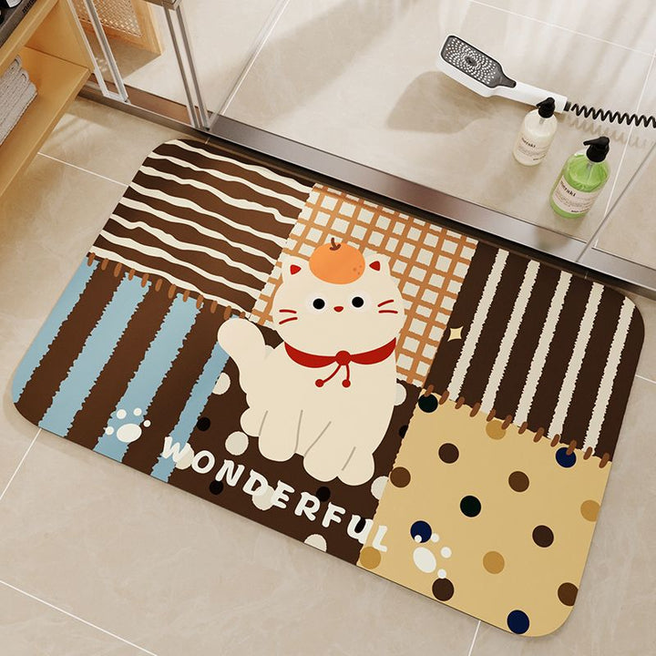 Cute Pet-Themed Bath Mat