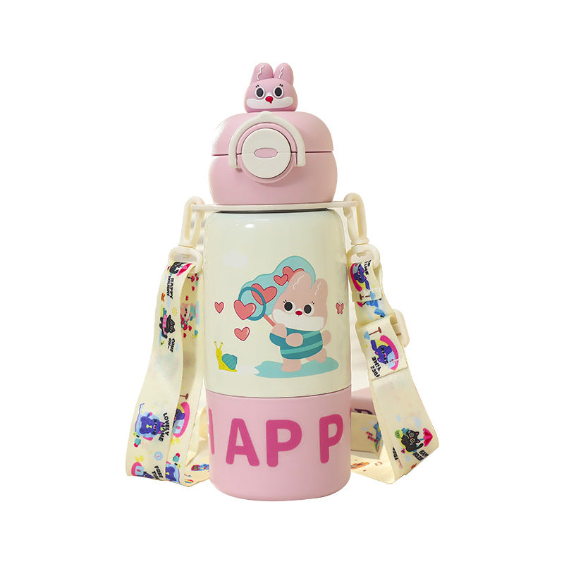 Creative water bottle with funny cat design Bowlift