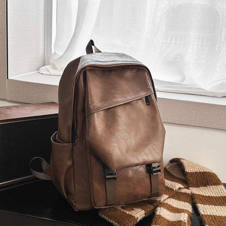 Vintage-Inspired Leather Backpack