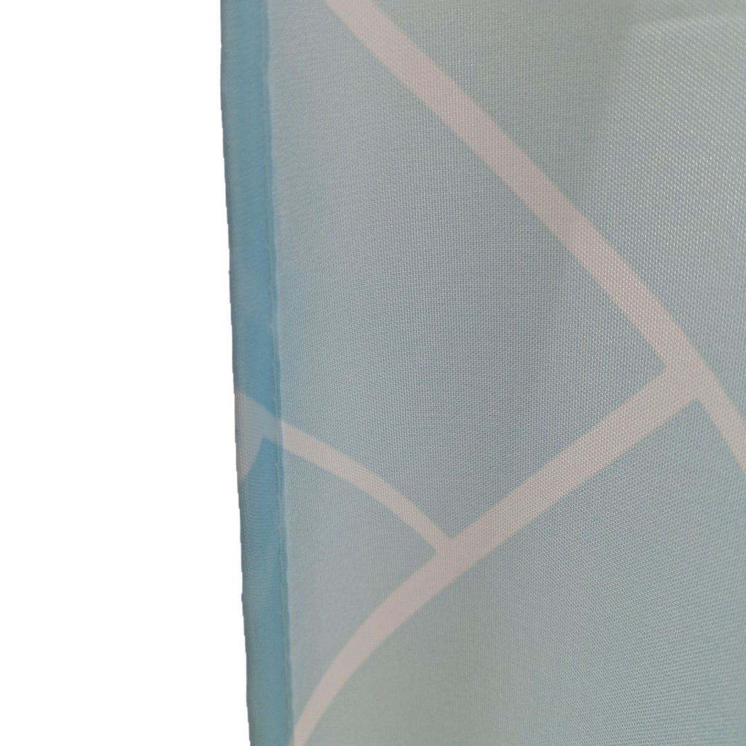 Geo-Patterned Shower Curtain Bowlift