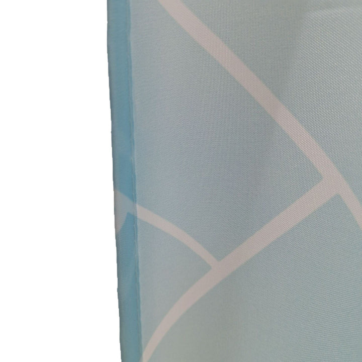 Geo-Patterned Shower Curtain Bowlift