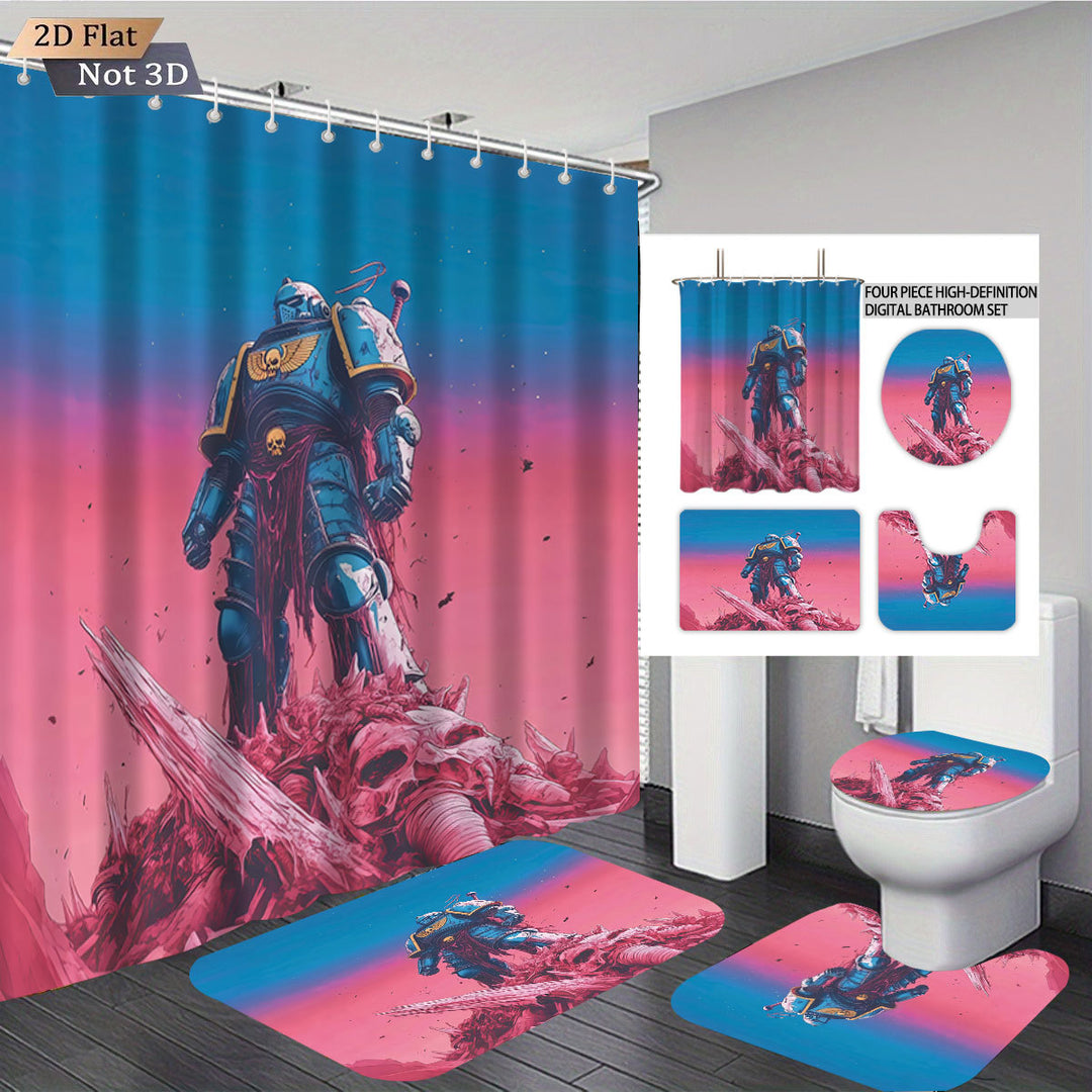 Digital Fantasy-Themed Bathroom Decor Set Bowlift