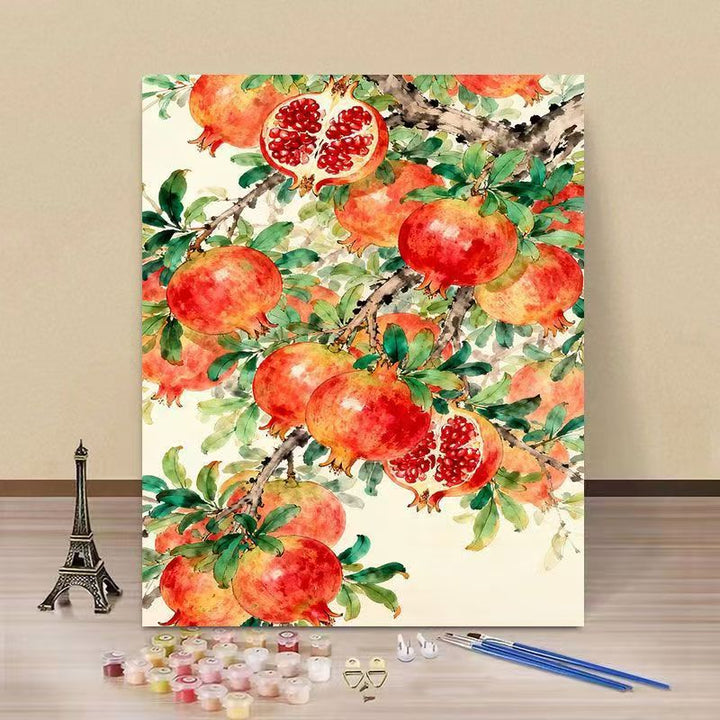 Artistic Pomegranate DIY Paint by Numbers Kit Bowlift