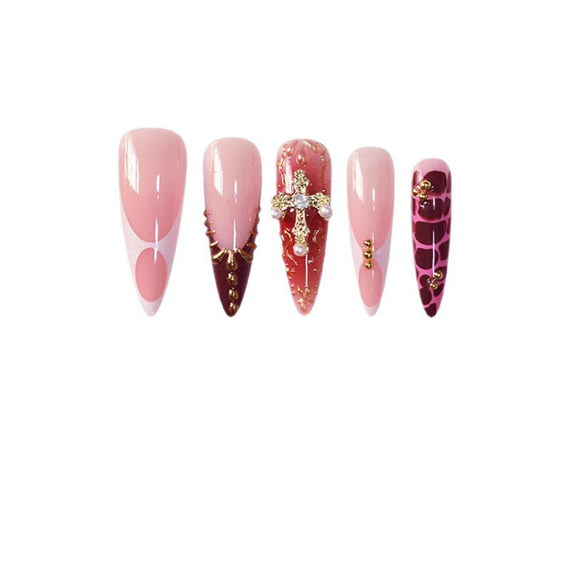 Elegant Stiletto Press-On Nail Set Bowlift