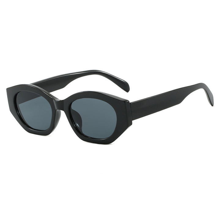Women's geometric sunglasses with trendy, transparent frame Bowlift