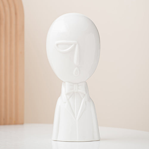 Human body ceramic vase ornament