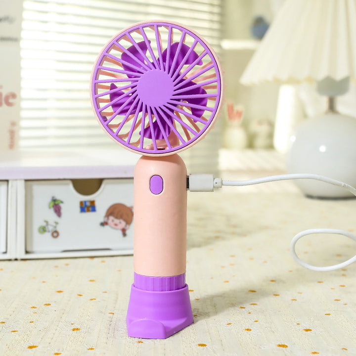 Portable hand fan with ergonomic grip and USB charging function Bowlift