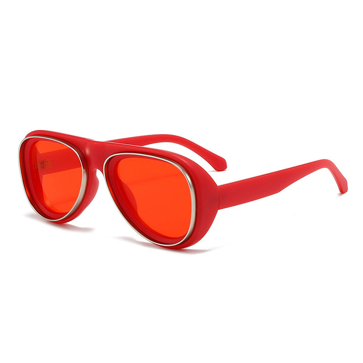 Women's fashionable retro sunglasses with wide frame Bowlift