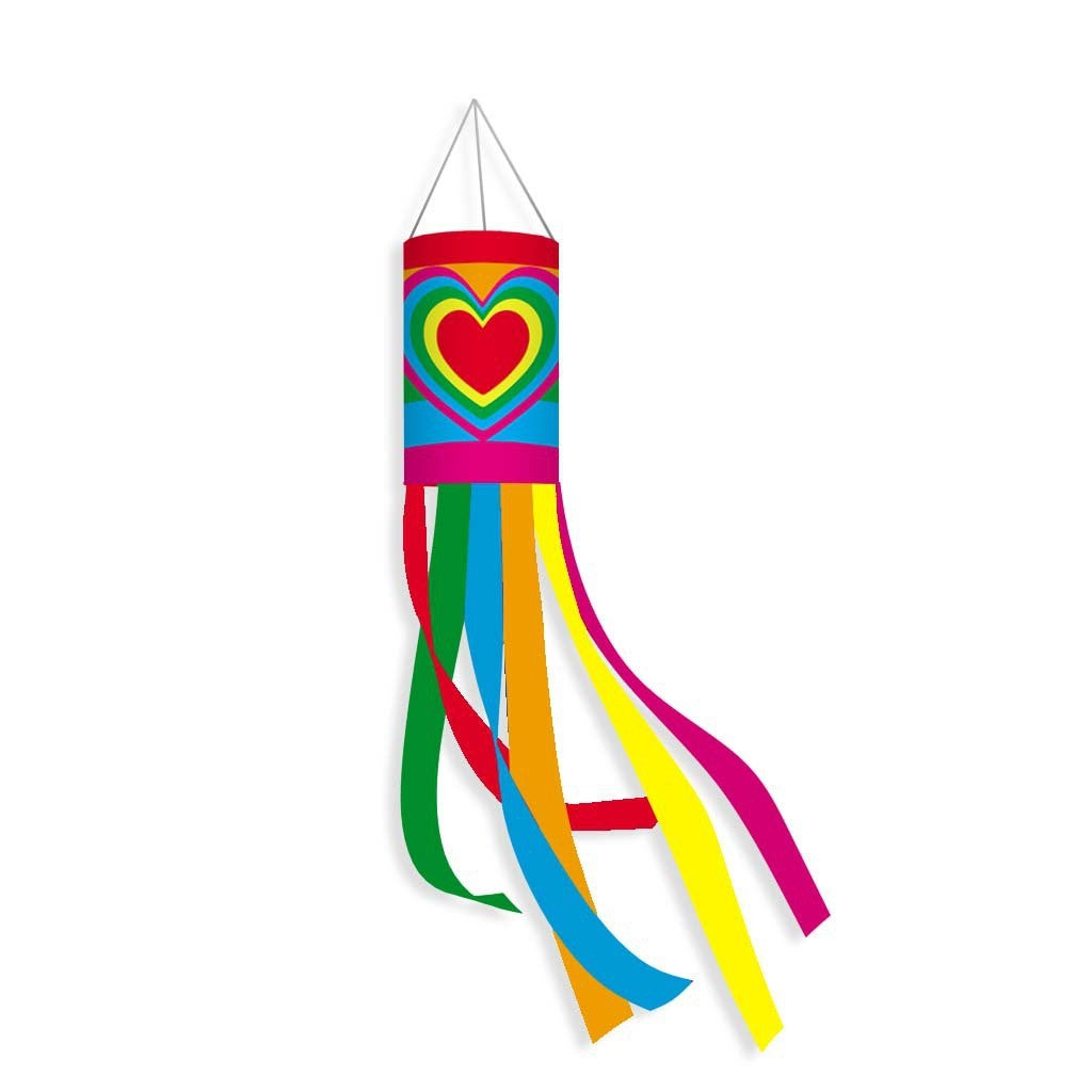 Unisex nan patriotic American flag windsock with long trailing streamers and reinforced hanging loop Bowlift