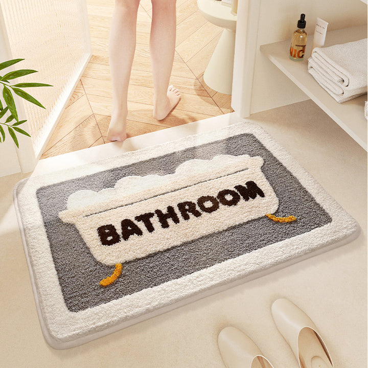 Unisex Plush Bath Mat Bowlift