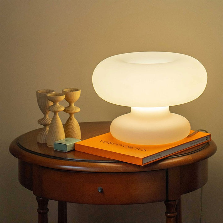Modern Glass Table Lamp with Soft Illumination