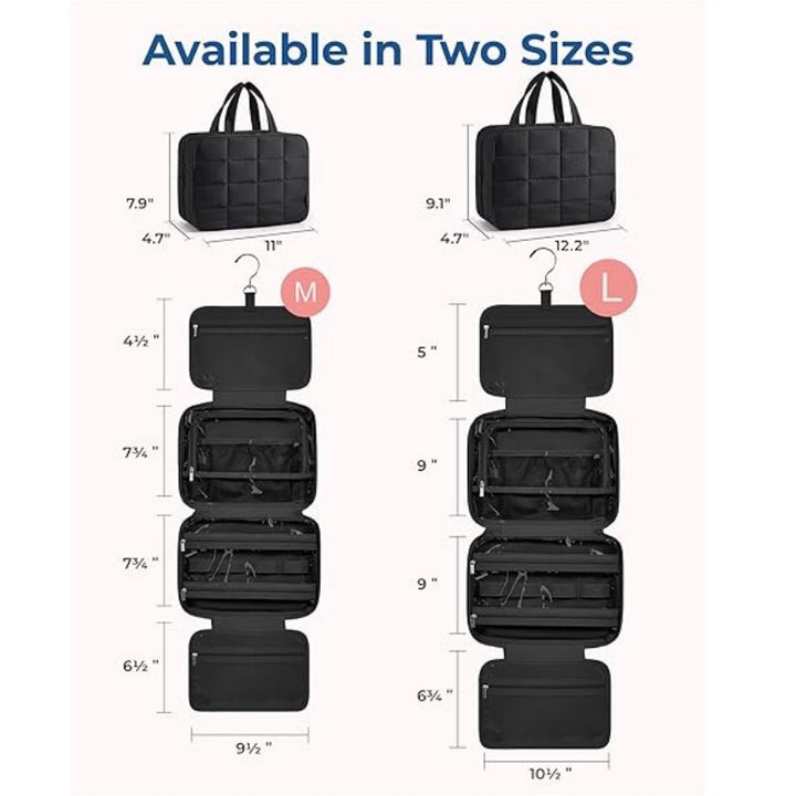 Padded cosmetic organizer bag with practical hanging system Bowlift