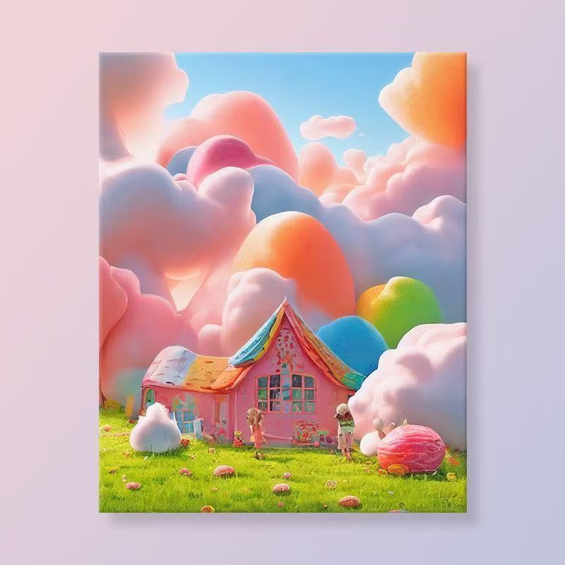 Whimsical Fantasy Landscape Canvas Art Bowlift