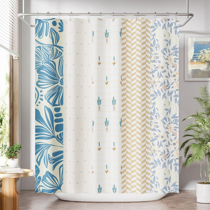 Modern Striped Shower Curtain Bowlift