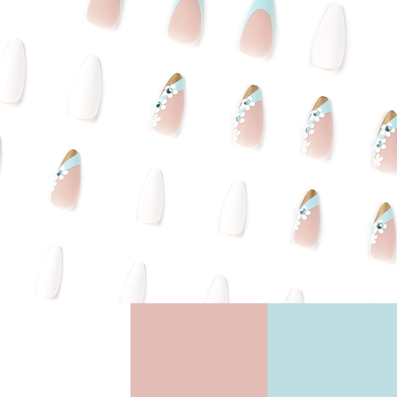 Artful Nail Extensions with Elegant Floral Designs Bowlift