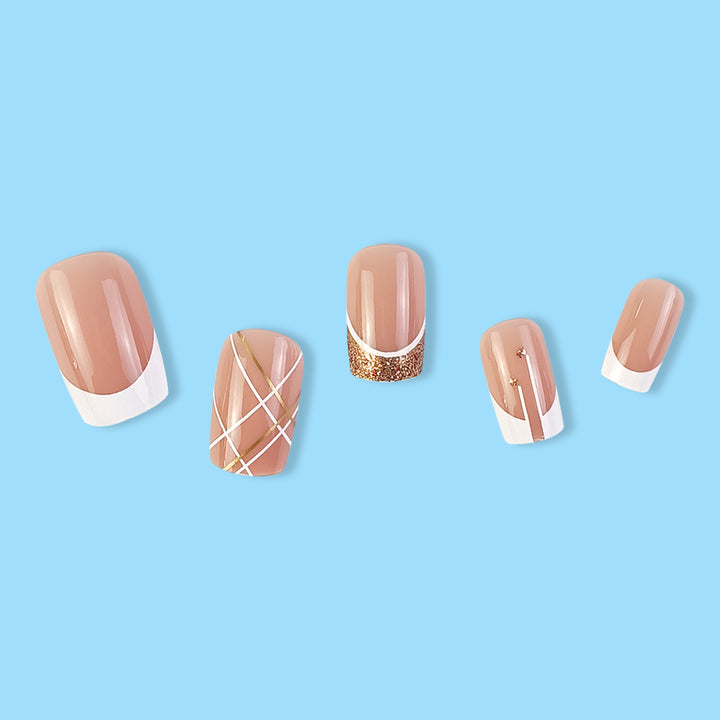 Elegant French Tip Acrylic Nail Art Bowlift