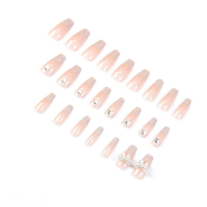 Artistic Nail Extensions with Flower Design Bowlift