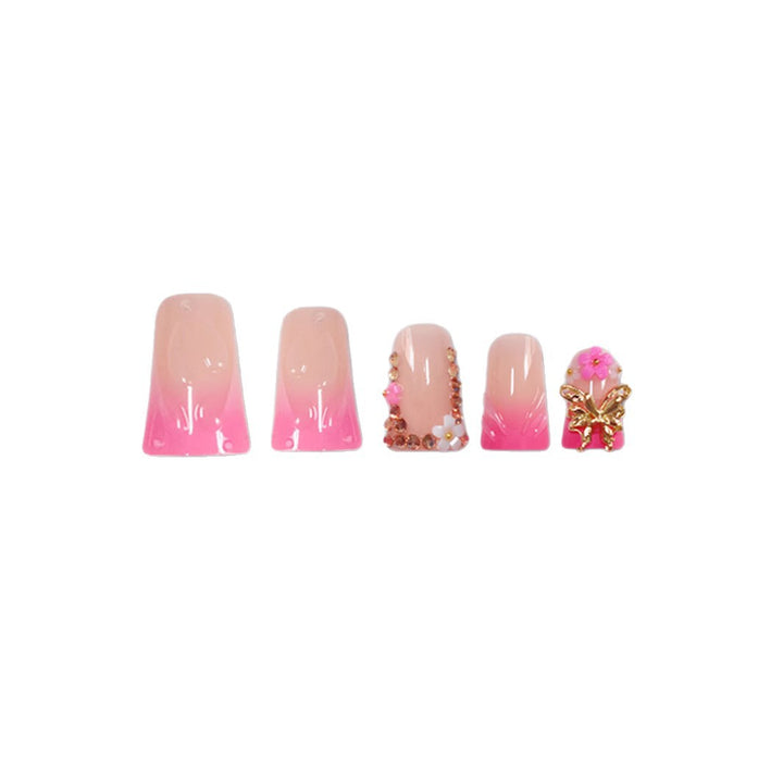 Artistic 3D Floral Nail Enhancements Bowlift