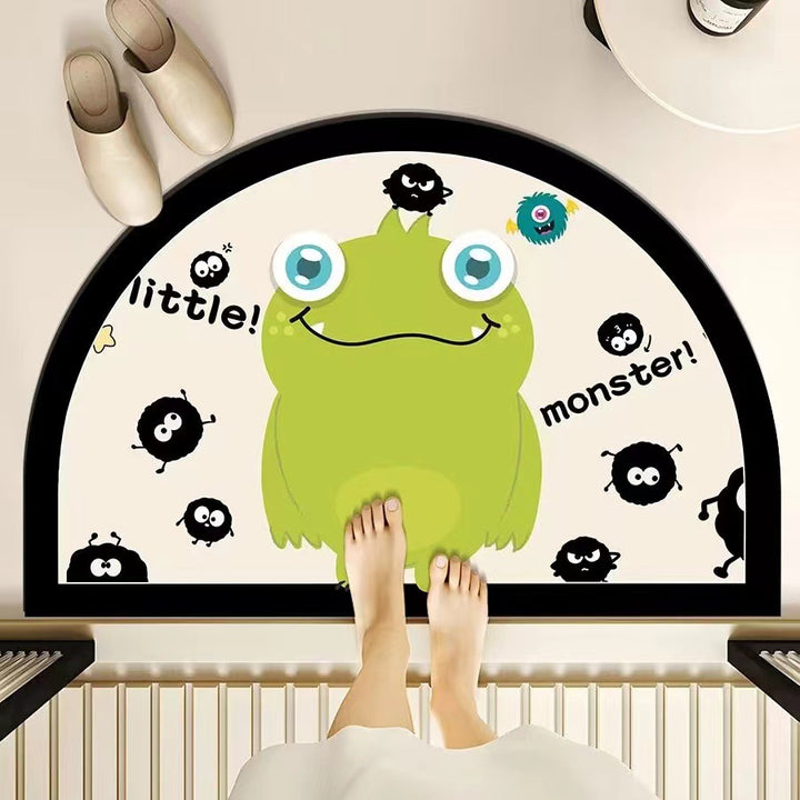 Playful Monster-Themed Bath Mat Bowlift