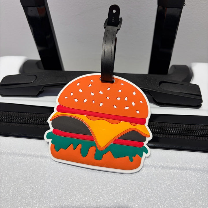 Playful Burger-Shaped Luggage Tag Bowlift