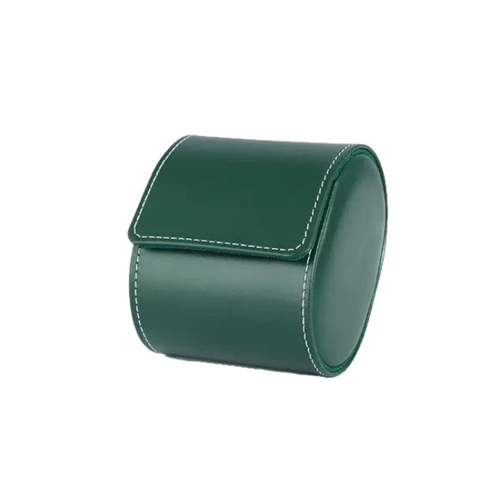 Leather 3-Slot Travel Watch Roll with Snap Closure Bowlift