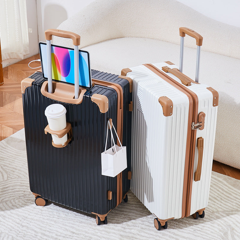 Unisex Textured Multi-Functional Hard-Shell Luggage Bowlift