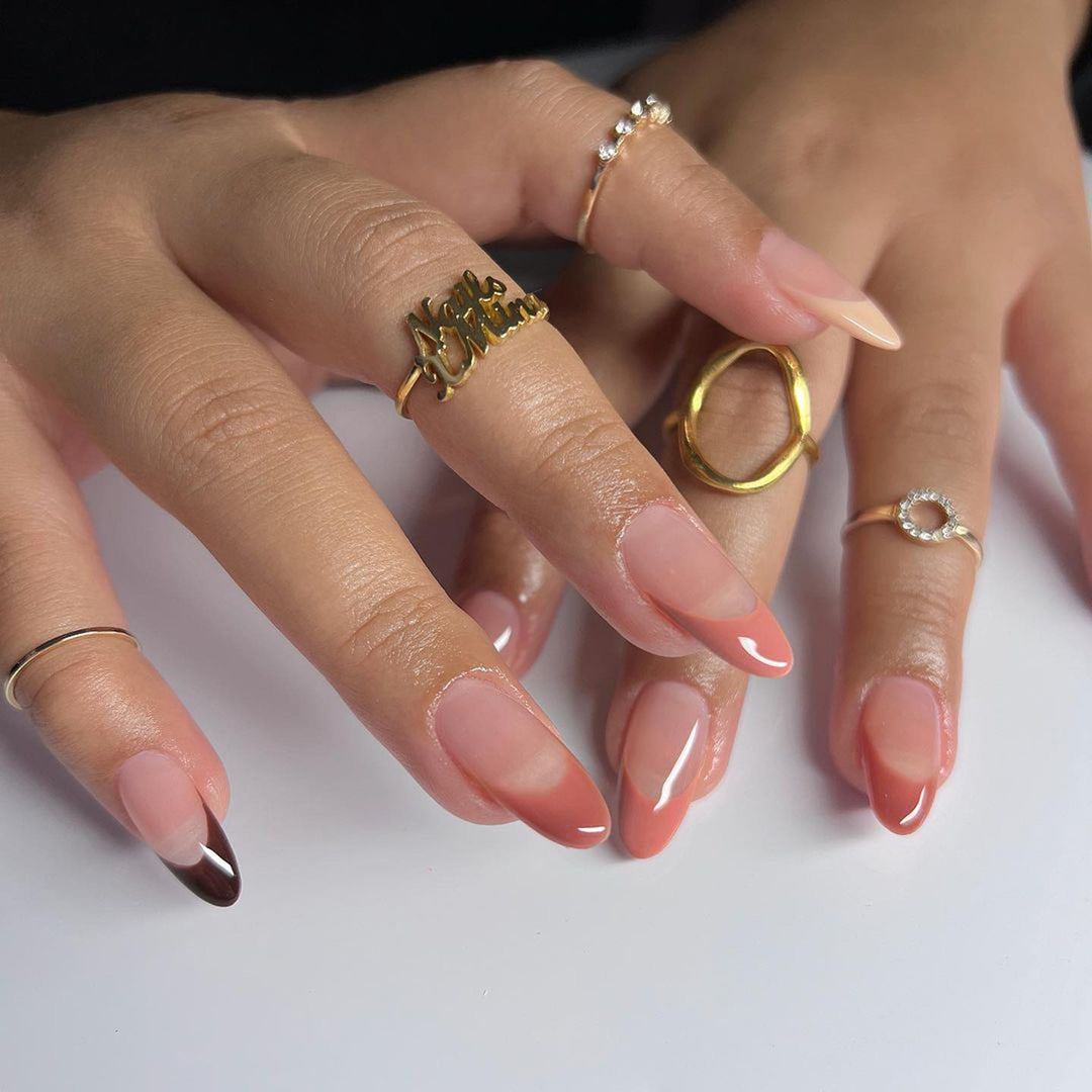 Trendy Nail Extensions with Elegant Gradient Bowlift