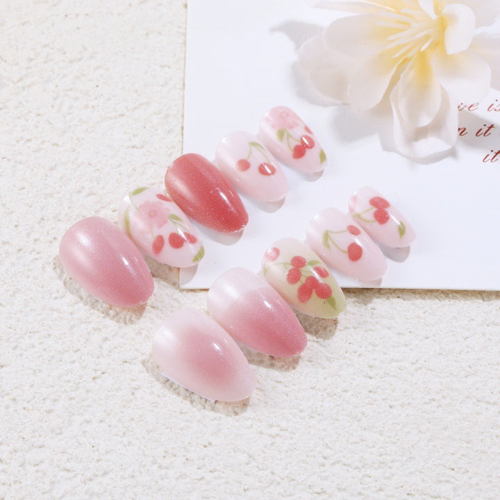 Creative Nail Art Set with Cherry Design Bowlift