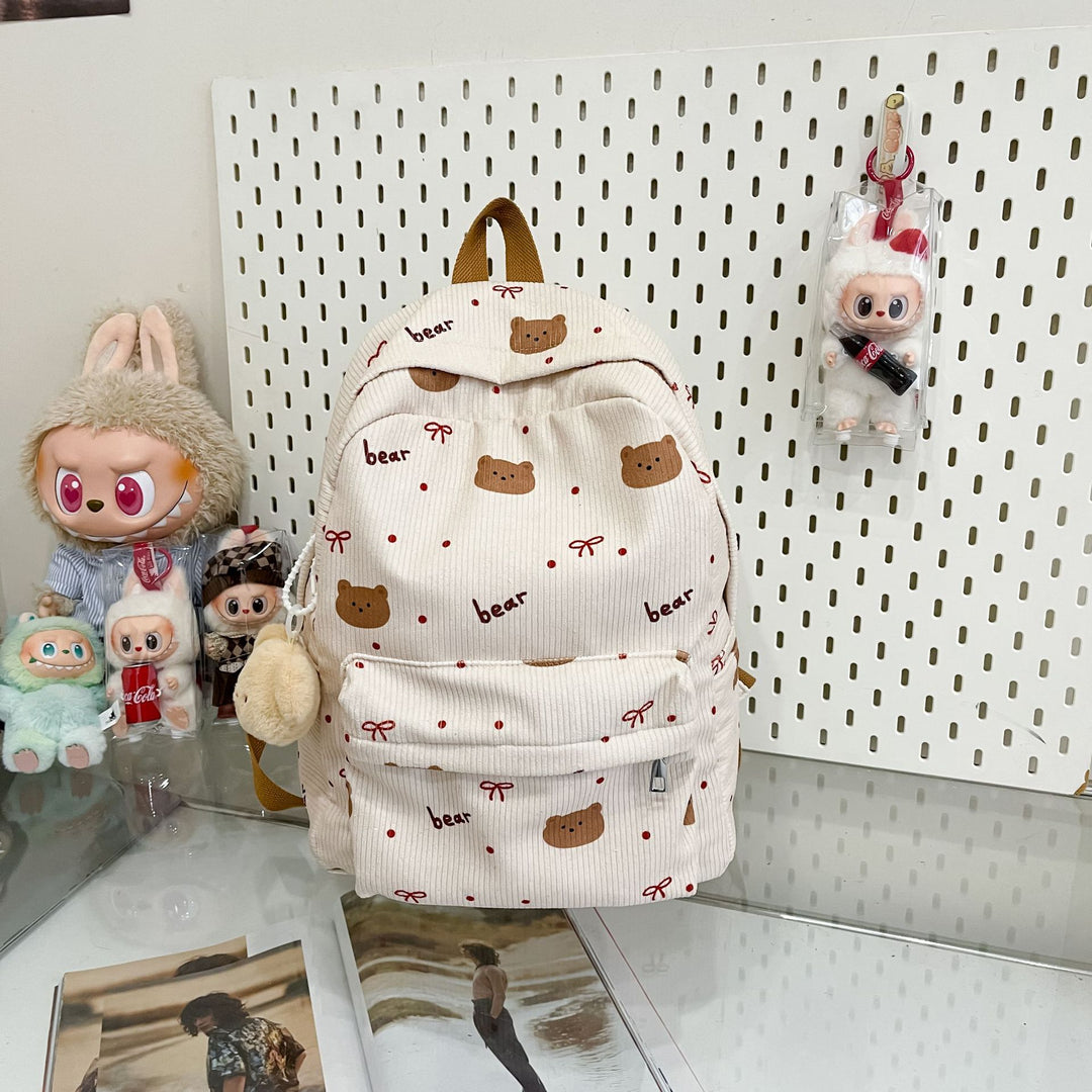 Cute Bear Print Backpack