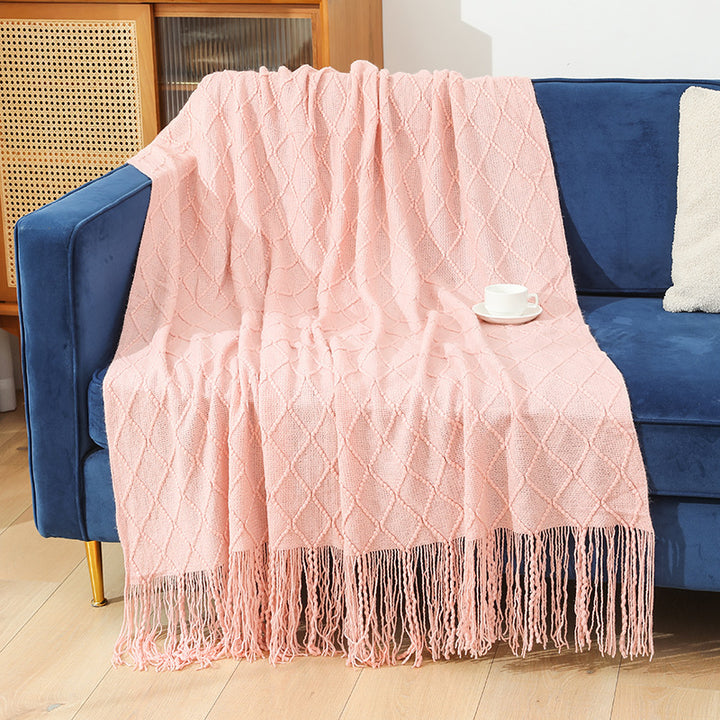 Women High-quality and stylish fleece blanket with modern textured pattern Bowlift