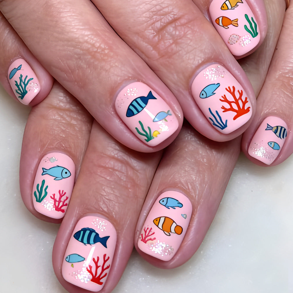 Playful Ocean-Themed Nail Art Bowlift