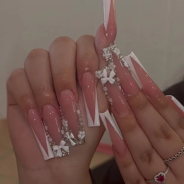 Glamorous Long Stiletto Press-On Nail Set Bowlift
