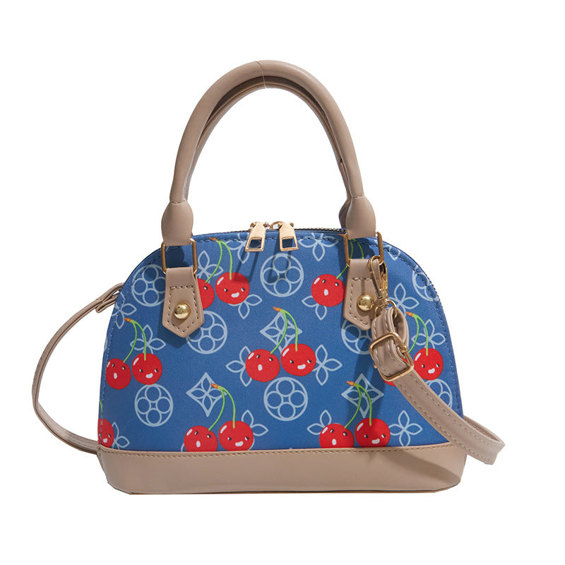 WoEmbroidered Cherry Pattern Handbag Bowlift