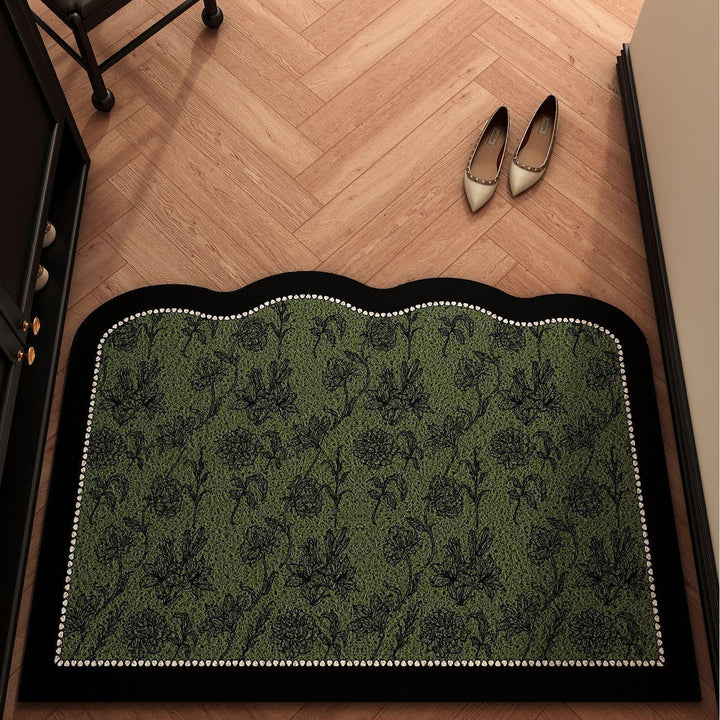 Floral-Themed Welcome Mat Bowlift