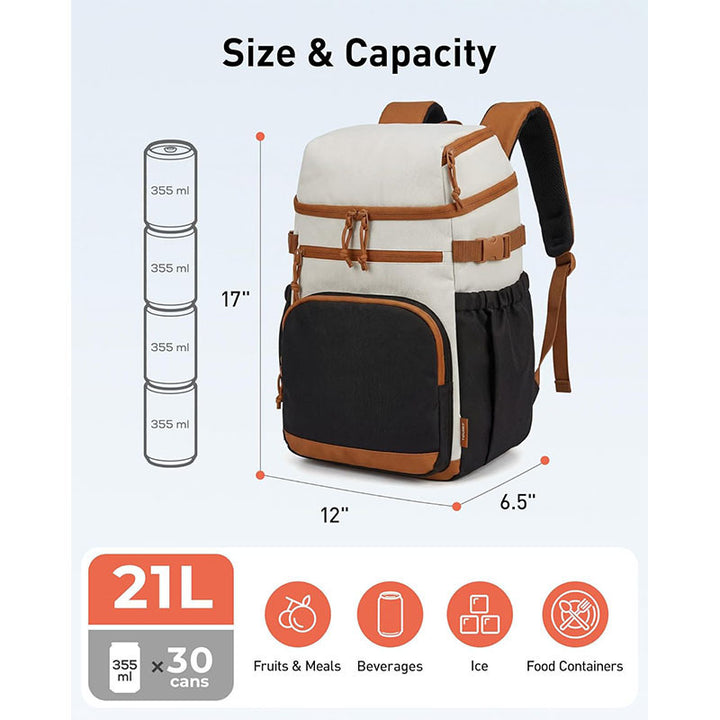 Insulated Lunch Cooler Backpack Bowlift