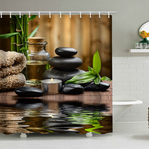 Tranquil Zen Nature Shower Curtain Bowlift