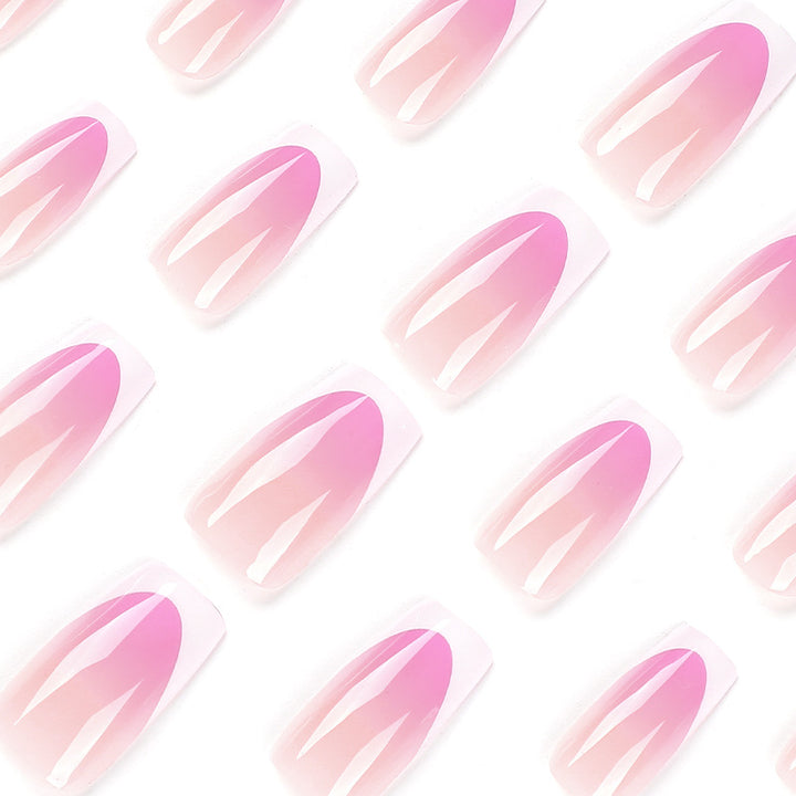 Artful Nail Extensions with Delicate Ombre Design Bowlift
