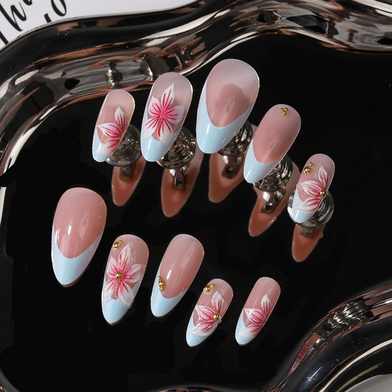 Floral Art Design Press-On Nail Set Bowlift