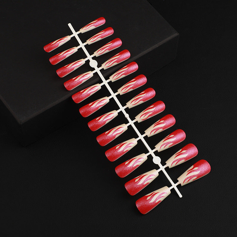 Stylish rose pattern artificial nails Bowlift