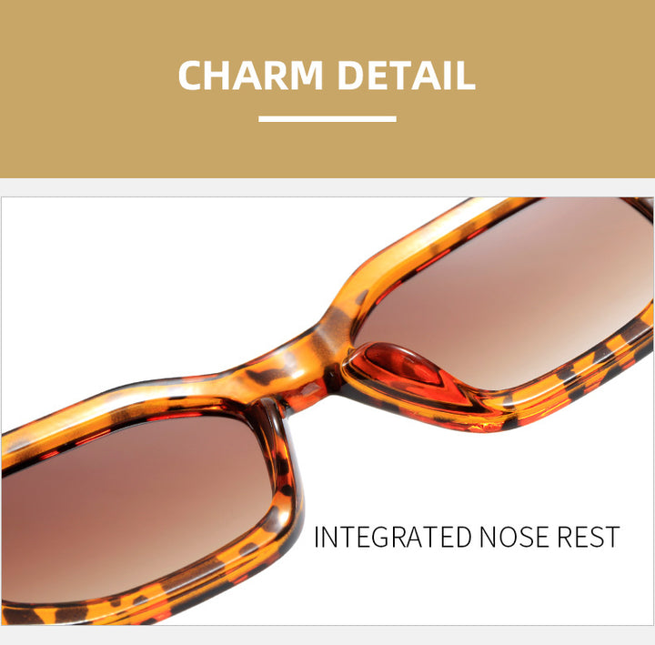 Ladies' fashionable square sunglasses with distinctive Bowlift frame