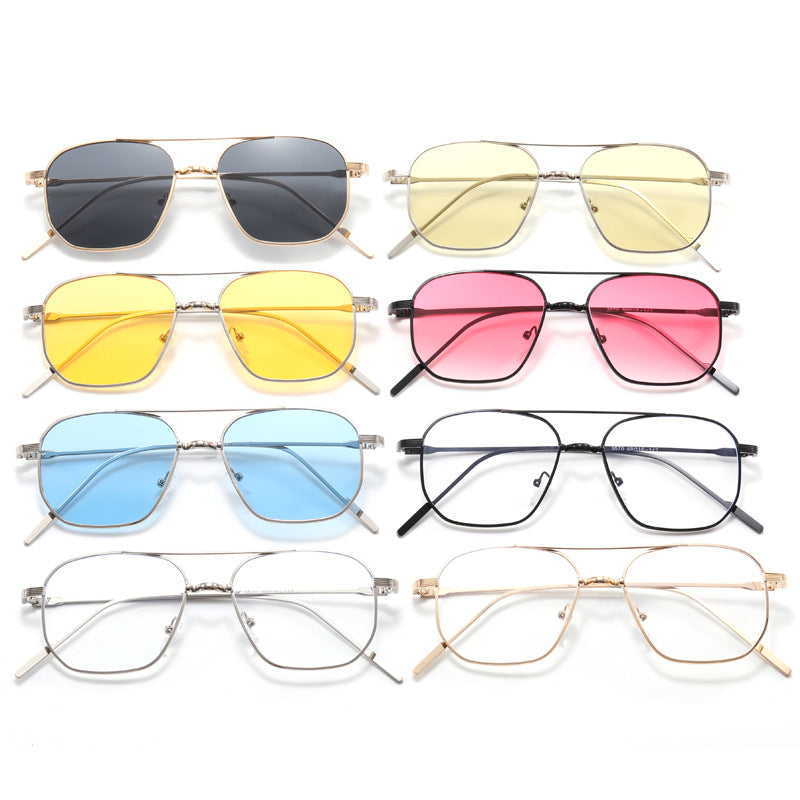 Women's fashionable geometric glasses with elegant metal frame Bowlift