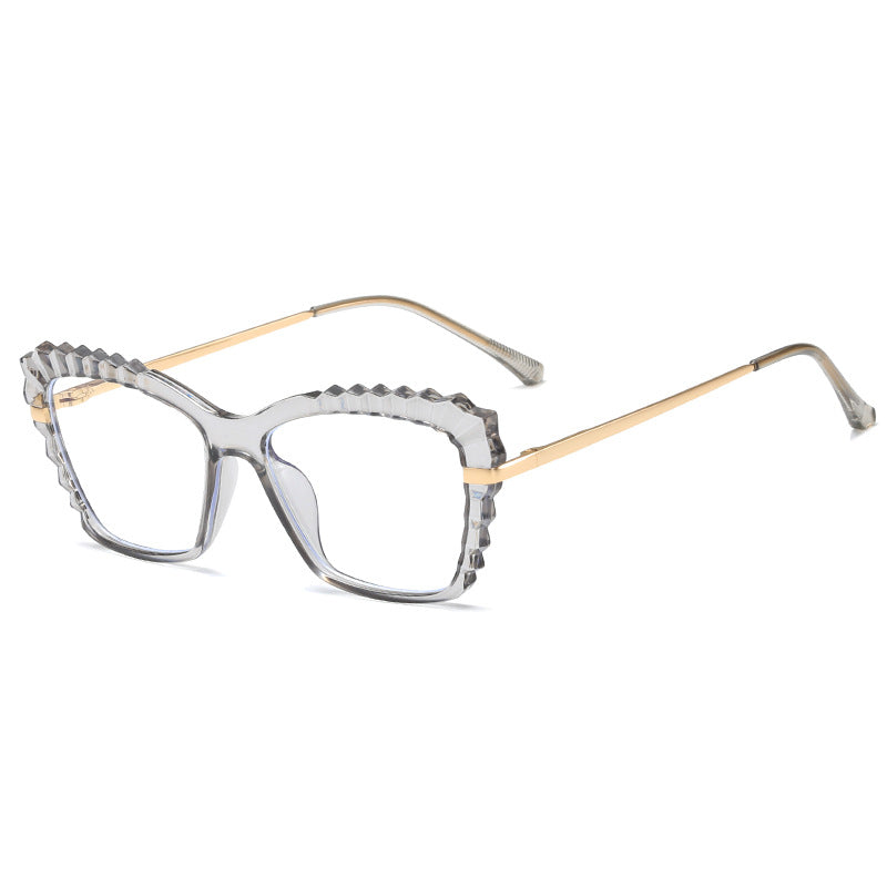 Women oversized glasses with unique wave edge design Bowlift
