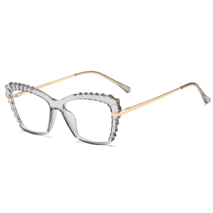 Women oversized glasses with unique wave edge design Bowlift