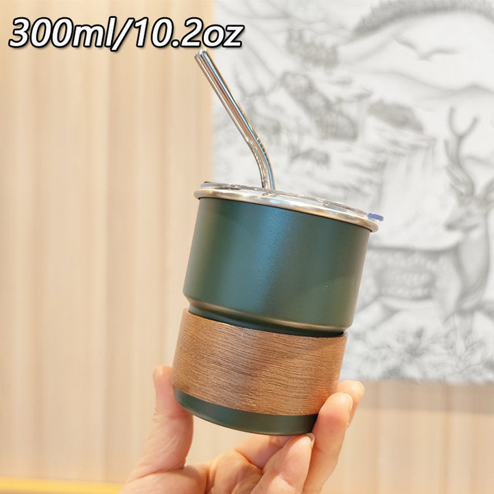Ladies stylish stainless steel drinking cups with wood application Bowlift